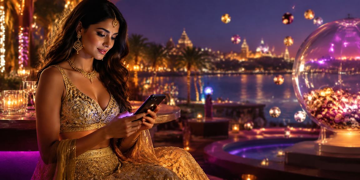 Goa lottery with traditional lehenga design